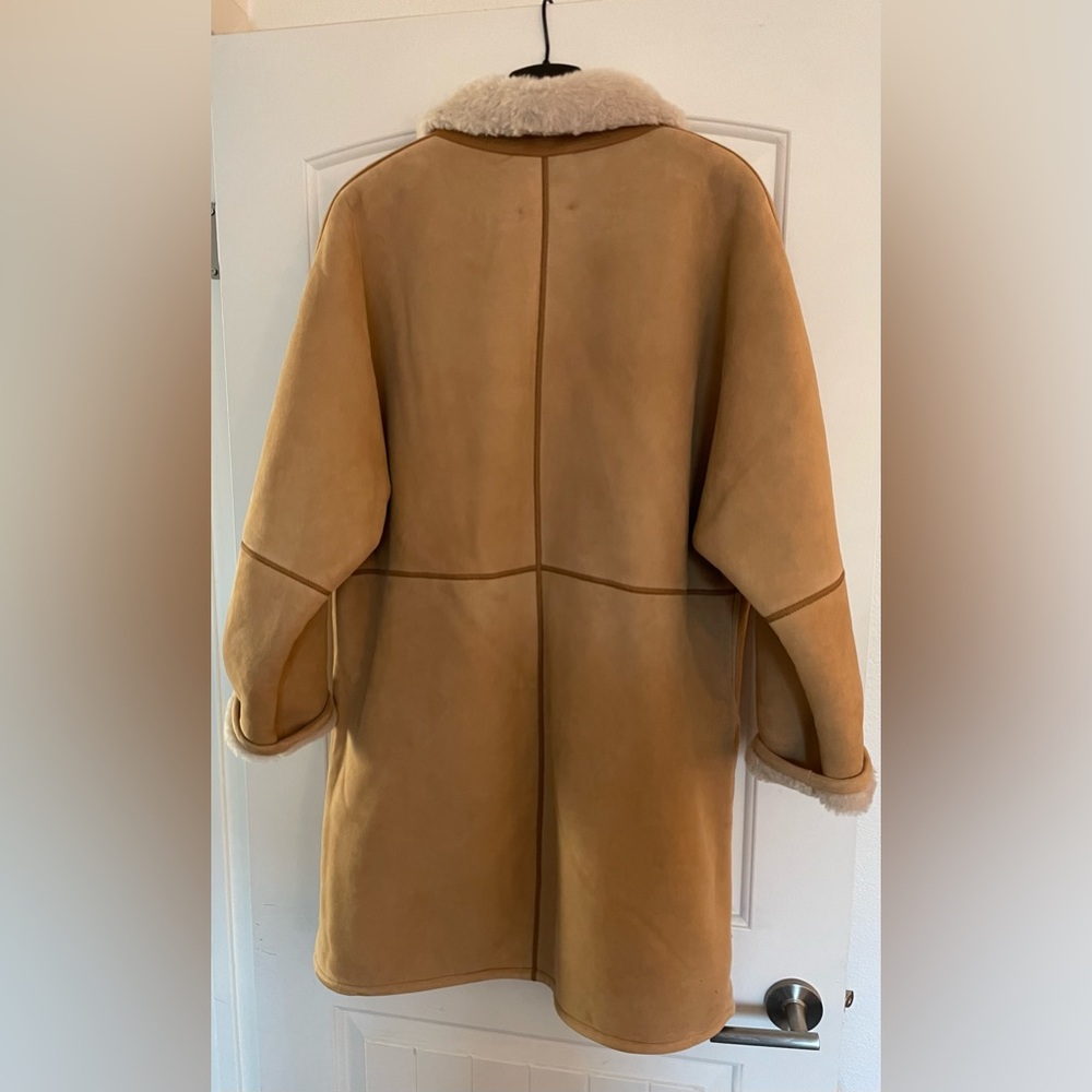 Madewell Suede Oversized Long Jacket (Shearling Coat) Size M NWD $950 NT638 - Picture 9 of 16